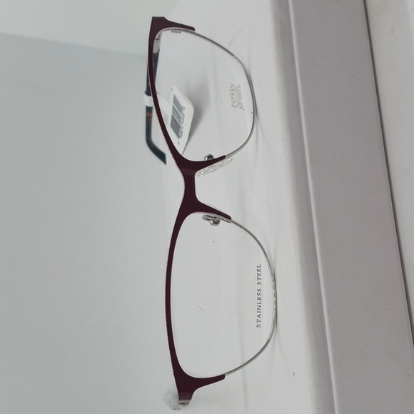 NWT RX-ABLE WOMEN\'S BERKLEY JENSEN EYEGLASS FRAMES BJ112 RED/SILVER main image 4